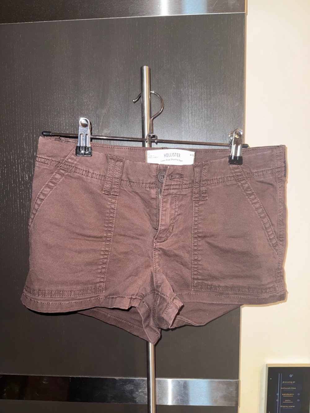 Hollister Women's Brown Cotton Blend Jean Shorts